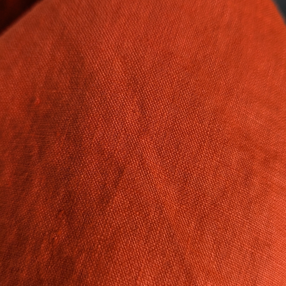 Orange 100% Linen Asymmetrical Maxi Skirt Summer Spring Resort Lightweight - Picture 10 of 13